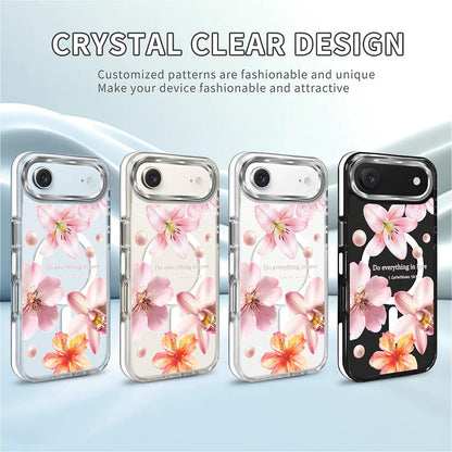 for iPhone 17 Pro Max Case [Compatible with Magsafe],Girls Women Clear Magnetic Case Silicone Shockproof Protective Cover with Pattern Colorful Motivational Letters