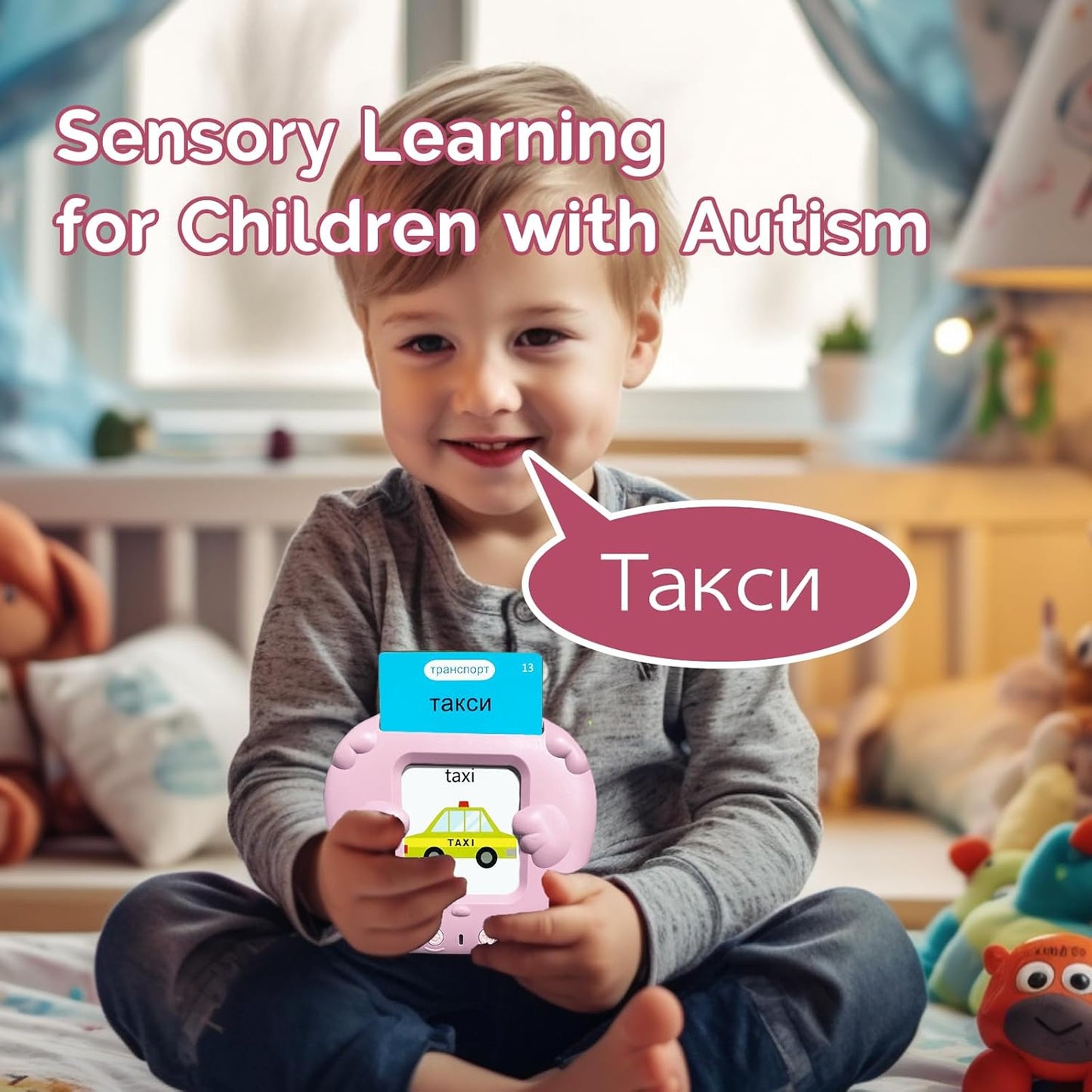 English Flash Cards Bilingual - Japanese Talking Flash Cards for Kids, Pocket Speech for Toddlers 3-12, 510 Sight Words of 31 Varieties, Sensory Toys Children with Autism (Japanese, Blue)