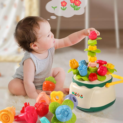 Fun Vegetal Design Pegboard Game for to Improve Fine Motor Skills and Cognitive Development Early Education Toy