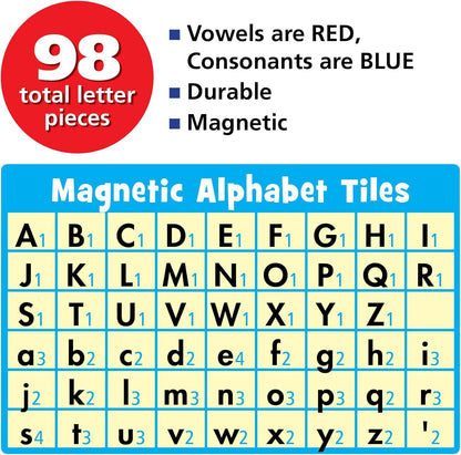 Teacher Primary Concepts AA1421 Magnetic Alphabet Tiles for Grades K-3