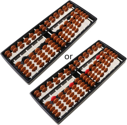 angwang Plastic Abacus,Plastic Abacus Arithmetic Soroban 13 Digits Kids Maths Calculating Tool