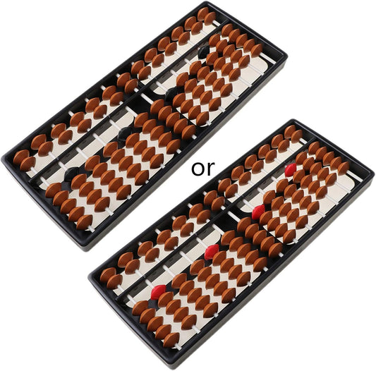 angwang Plastic Abacus,Plastic Abacus Arithmetic Soroban 13 Digits Kids Maths Calculating Tool