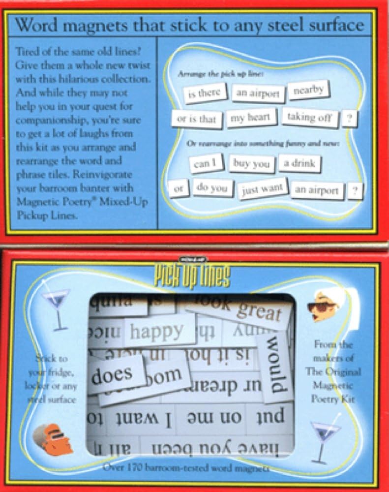 Magnetic Poetry - Mixed-Up Pick Up Lines Kit - Words for Refrigerator - Write Poems and Letters on the Fridge - Made in the USA