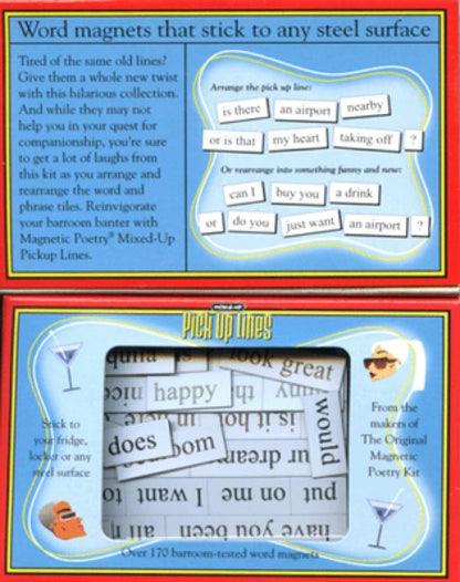 Magnetic Poetry - Mixed-Up Pick Up Lines Kit - Words for Refrigerator - Write Poems and Letters on the Fridge - Made in the USA
