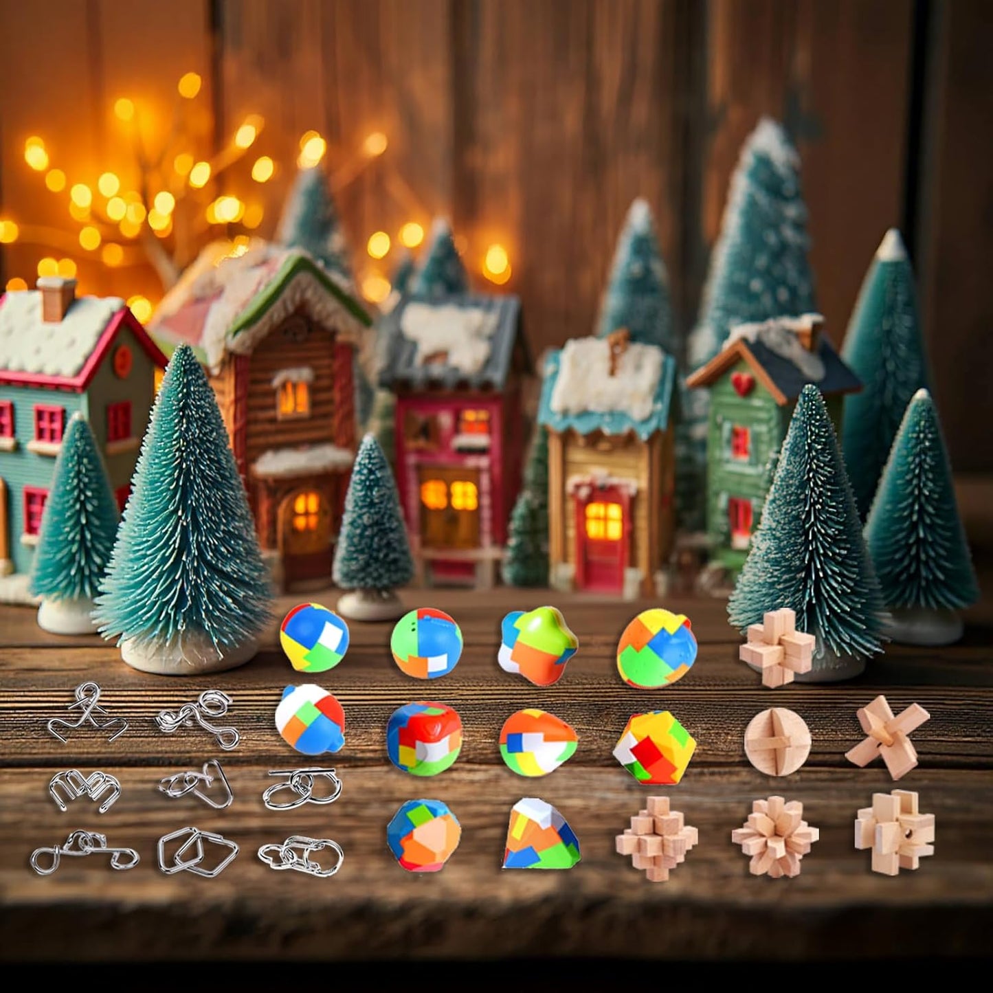 Advent Calendar 2025 Kids Brain Teaser Puzzles - 24 Days Christmas Countdown Calendar Gifts for Kids Holiday Party Favor Toy for Girls Boys Teens Adults Fun Xmas Gift