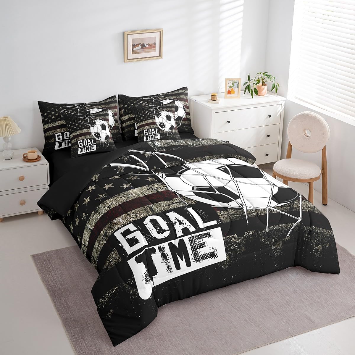 Erosebridal Chemistry Comforter Set with Sheets Full Size Periodic Table of Elements Bed in A Bag 7 Piece Science Chemistry Lovers Bedding Set for Kids Boys Children Bedroom Modern Black Bed Sets