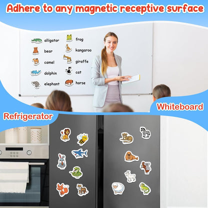 Kasfalci CVCC & CCVC Word Games, 50 Magnetic Foam Objects Fridge Magnets for Kids, Speech Therapy Toys for Toddler, Learn to Read Spelling Reading Learning Phonics for Preschool Kindergarten Classroom