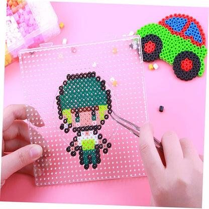 HANABASS 14pcs Pindou Template Set Bead Busy Board Pop Beads Jewelry Making Supplies for Boys and Girls DIY Educational Tool Random Style