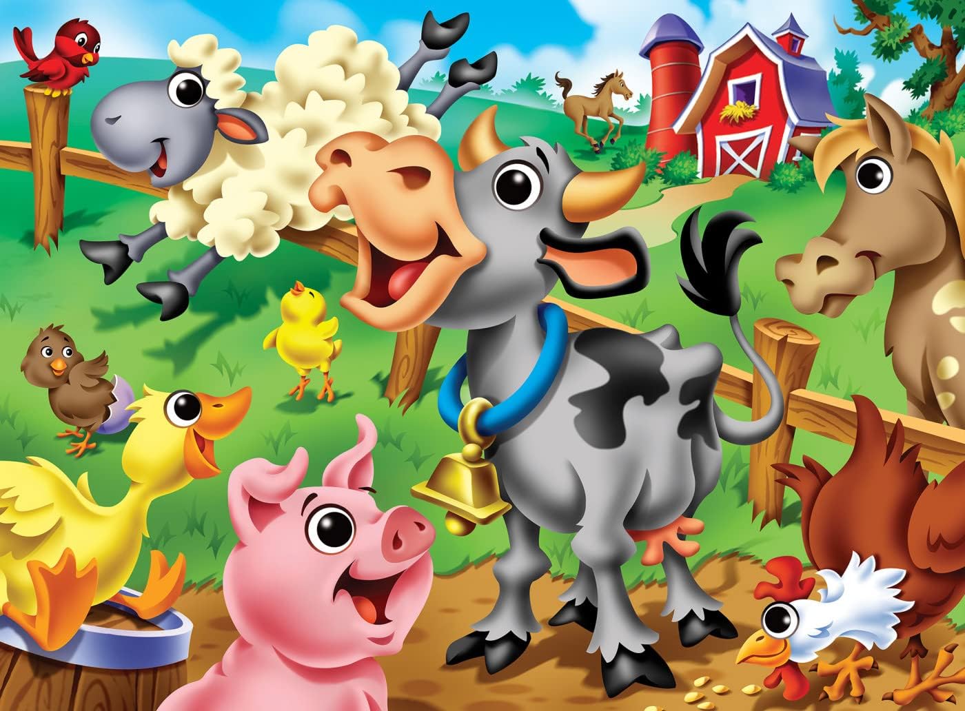 MasterPieces – 48 Piece Jigsaw Puzzle for Kids 4+ Years, Pets with Googly Eyes, Educational and Fun Game, Gift Idea for Children, 19" x 14