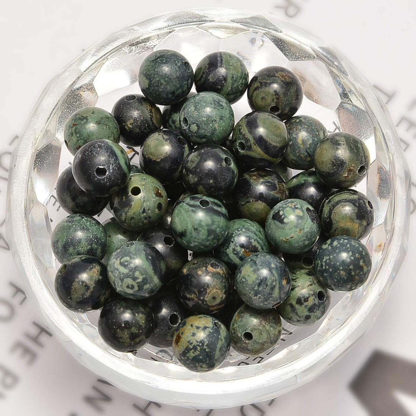 NCB 100pcs Original Natural Stone Beads Gemstone Round Loose Beads 6mm 8mm 10mm (Blue Aventurine, 6mm 100Beads) - Colors A
