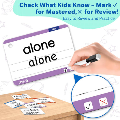 1180 Sight Words Flash Cards Kindergarten Hooked on Phonics Dolch & Fry High Frequency Site, Learn to Read CVC Blends, Short/Long Vowel Sounds, Games for 1 2 3 4 5 6 Grade, Kids 4-13 Years