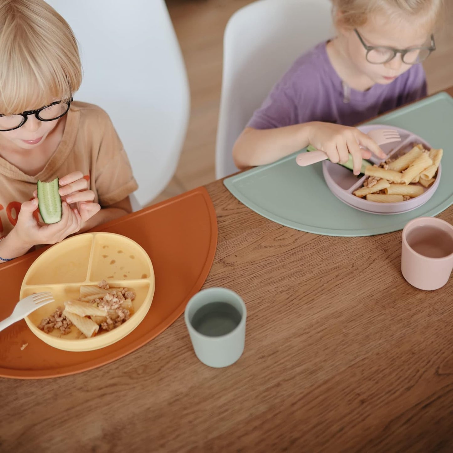 mushie Dinnerware Cups For Kids | Made in Denmark, Set of 2 (Ivory) - Colors B