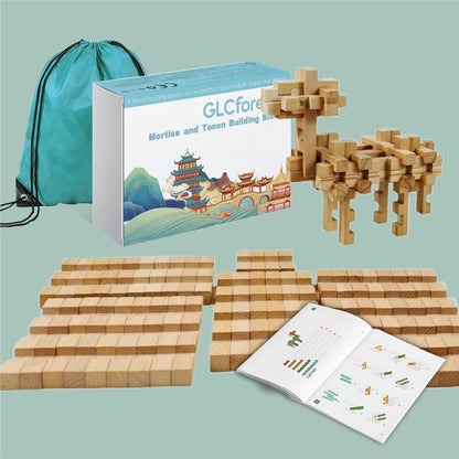 15 in 1 STEM Wooden Building Blocks -15+ Shapes, 3D Puzzle, Logic Brain Games, Educational Toys Gift for Kids and Classroom, Montessori STEM Toys for Ages 5+ to Adults