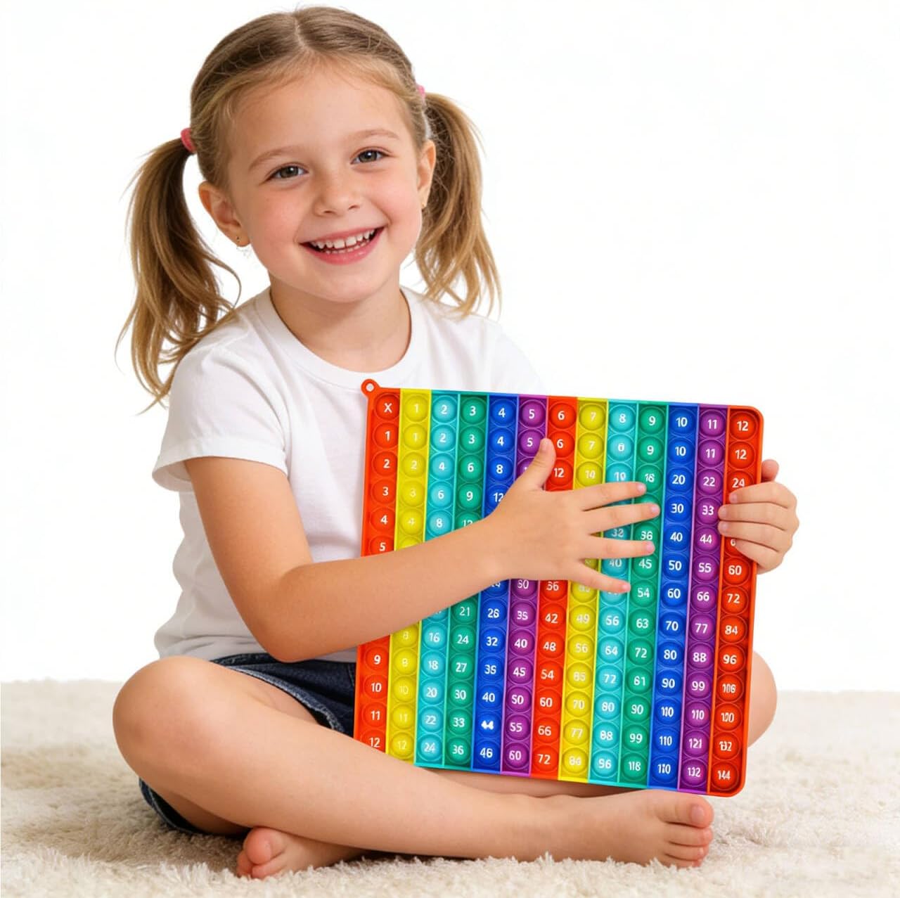 AK-SHIP Multiplication Game Table Bubble Toys Relieve Stress and Anxiety Multiplication Flash Cards 3rd Grade ducation Various Teaching Operations (Multiplication Table 12*12)