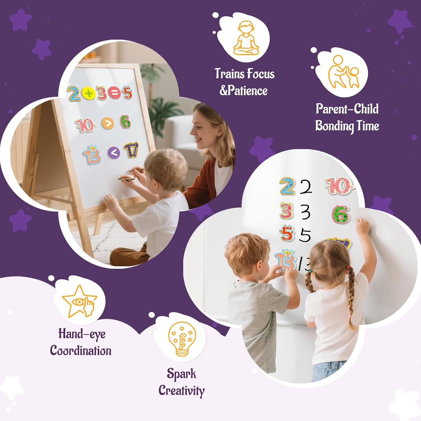 26 Pieces Large Magnetic Letters for Fridge, Capital A-Z Alphabet Magnets for Toddlers 1-3, Large Magnetic Letters for Fridge & Whiteboard, Alphabet Magnets for Toddlers 1-3