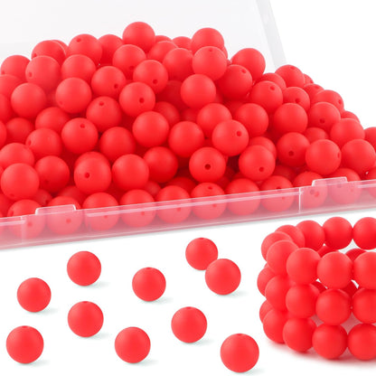 65Pcs 19mm Silicone Beads for Keychain Making Bracelet Necklace, Bulk Round Silicone Beads for Pens（Christmas Green） - Colors B