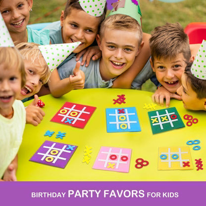 PJDRLLC Kids Party Favors: Mini 3-in-a-Row Board Games - Travel Toys for Birthday Valentines Christmas (Bulk Pack of 30)
