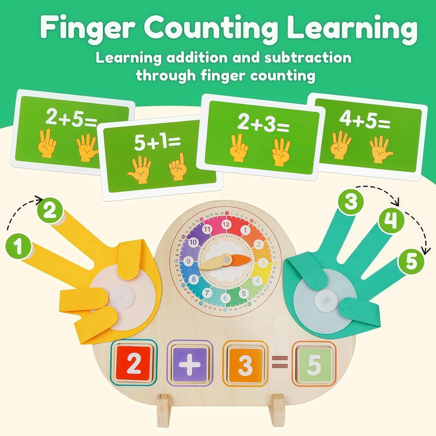 Toddler Learning Toys for 3+,Montessori Preschool Educational Learning Activities Counting & Number Blocks Toys Math Games Easter Basket Stuffers Gifts for Girl Boys