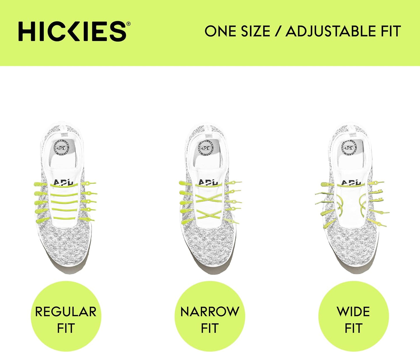 HICKIES No Tie Shoelaces – Elastic, Waterproof, Unisex Shoelaces for Adults, One Size Fits All for Sneakers & Running Shoes
