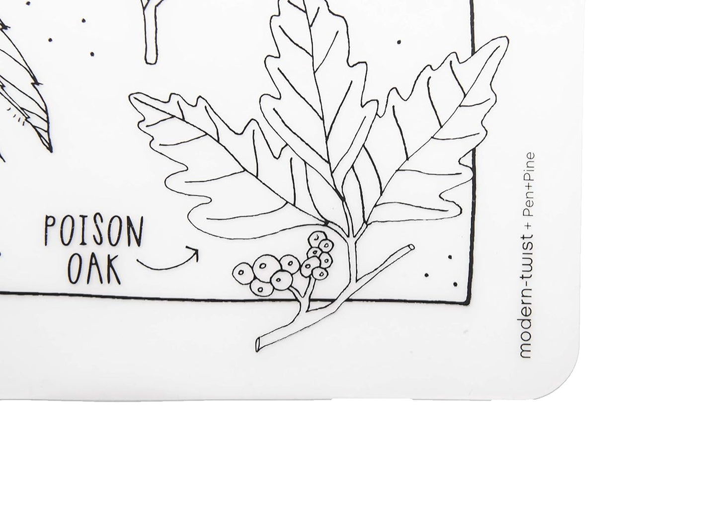 Modern-Twist 100% Plastic Free Silicone Waterproof, Dishwasher Safe Doodle Mat, Single Mat, Alphabet Animals