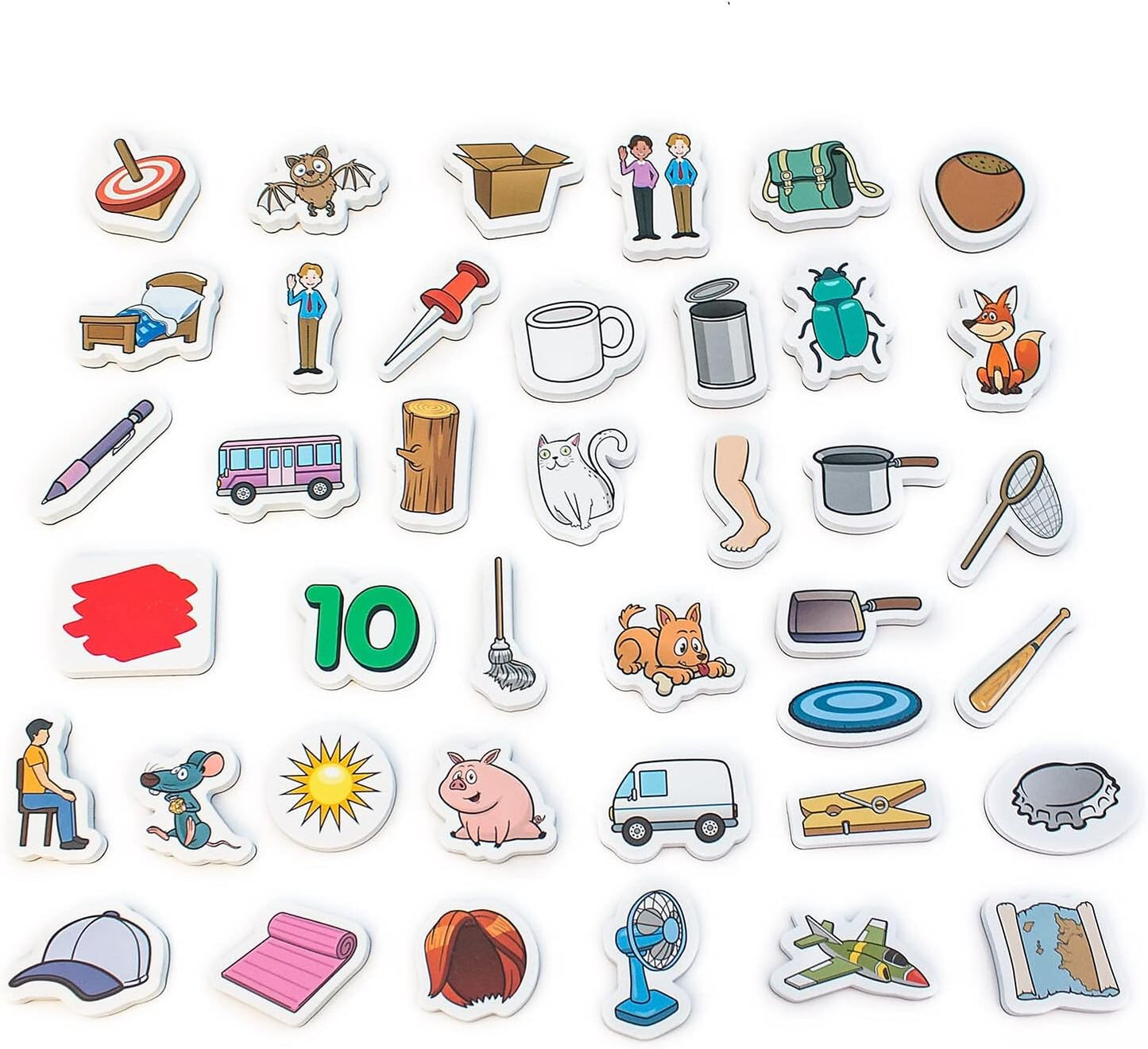 Junior Learning Rainbow CVC Objects Magnetic Foam Set, 40 Pieces, Ages 4-5, Phonics, Pre K-K