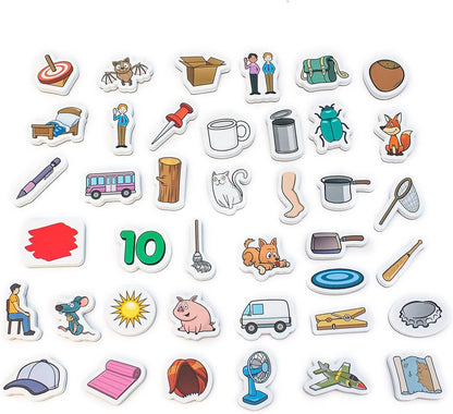 Junior Learning Rainbow CVC Objects Magnetic Foam Set, 40 Pieces, Ages 4-5, Phonics, Pre K-K