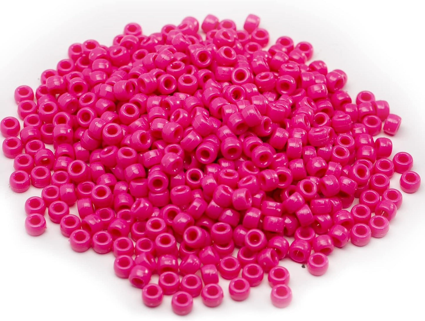 Gxueshan 1000 Pcs Acrylic Black Pony Beads 6x9mm Large Hole Pen Hair Kandi Beads Bulk for Friendship Bracelet Necklace Jewelry Making Earring Braiding Kit