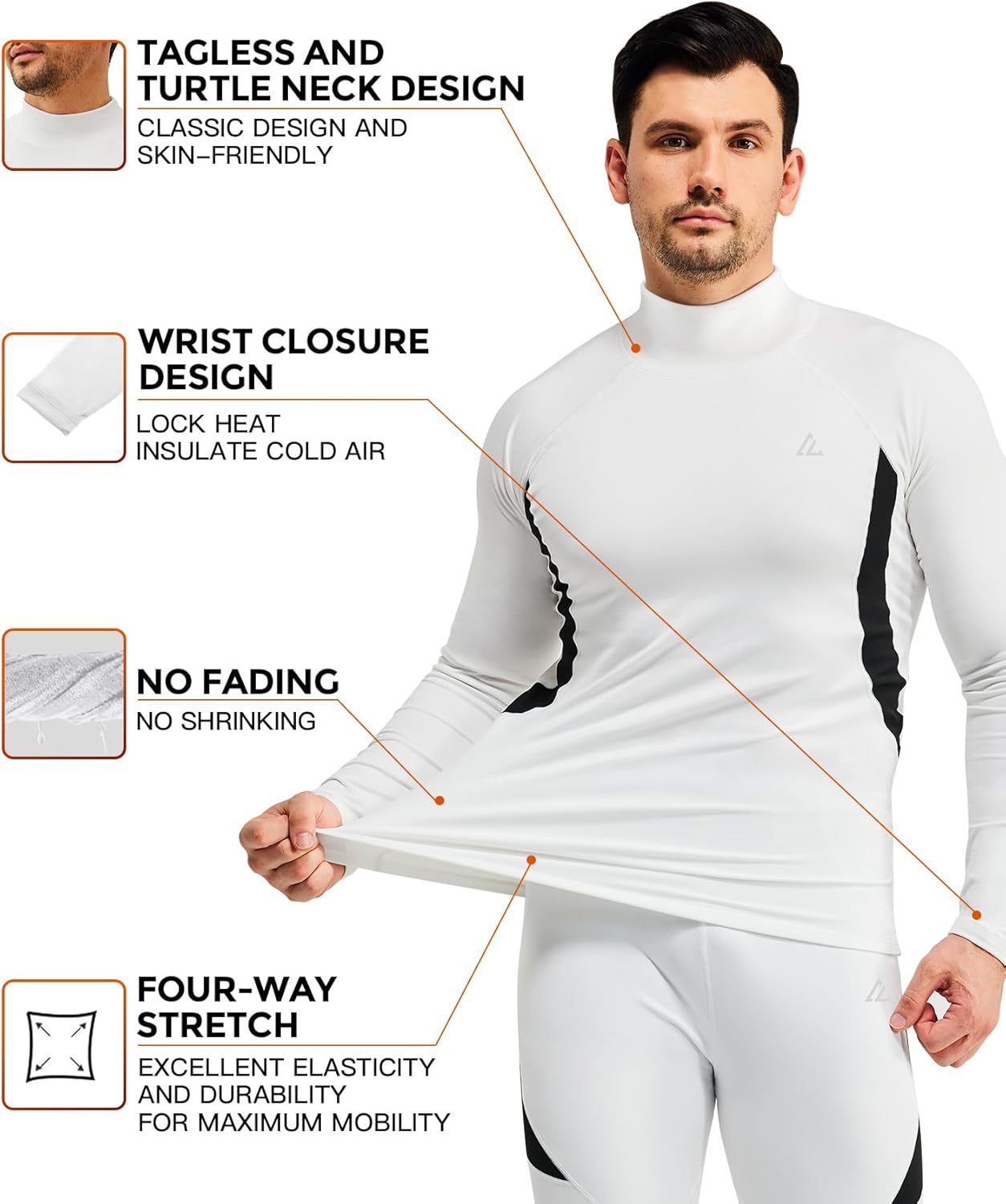 CL convallaria Thermal Underwear Long Johns Set Mens Winter Gift Hunting Gear Sport Base Layer Bottom Top - Colors B
