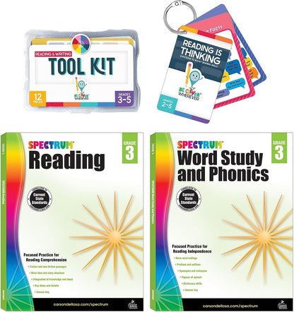 Carson Dellosa 531pc K-2 Literacy Bundle, Kindergarten, 1st Grade, 2nd Grade Phonics Posters, Bulletin Board Sets, Instructional Resources, Dry-Erase Manipulatives, Big Box of Sentence Building Game
