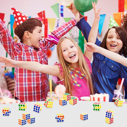 48 Pack Mini Cubes Puzzle Box for Kids, 1.18in 3x3 Magic Cube Brain Teasers for Boys Girls, School Rewards & Classroom Prize for Students Party Favors Birthday Gift Goodie Bag Fillers