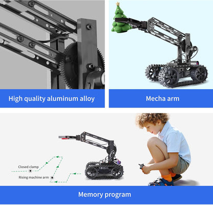 Robotic Arm Kit, Robot Kit for Kids Age 8+,STEM Building Toys 4-DOF Electronic Programming DIY Robots for Boys and Girls, Educational Science Projects,Cool Xmas Birthday Gifts for Kids.