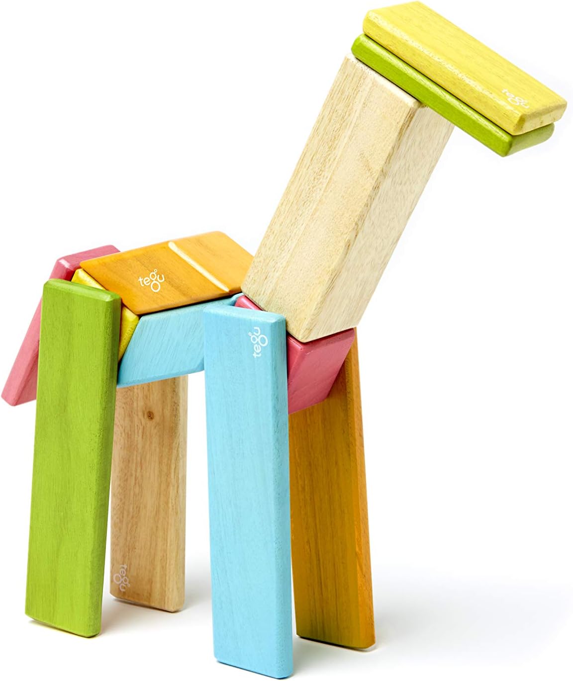 14 Piece Tegu Magnetic Wooden Block Set, Blues
