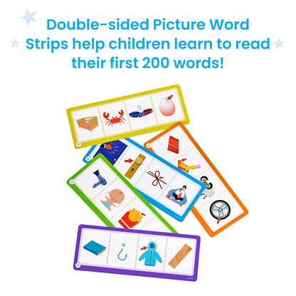 hand2mind Little Minds at Work Learn to Read 200 Words, Phonemic Awareness, Science of Reading Manipulatives, Letter Sounds, Phonics Manipulatives, Elkonin Boxes, Preschool Learning Activities