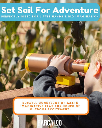 Barcaloo Kids Playset Telescope - Outdoor Backyard Playground Accessories for Kids, Pirate Telescope for Swingset, Jungle Gym, Treehouse, and Playset Accessories