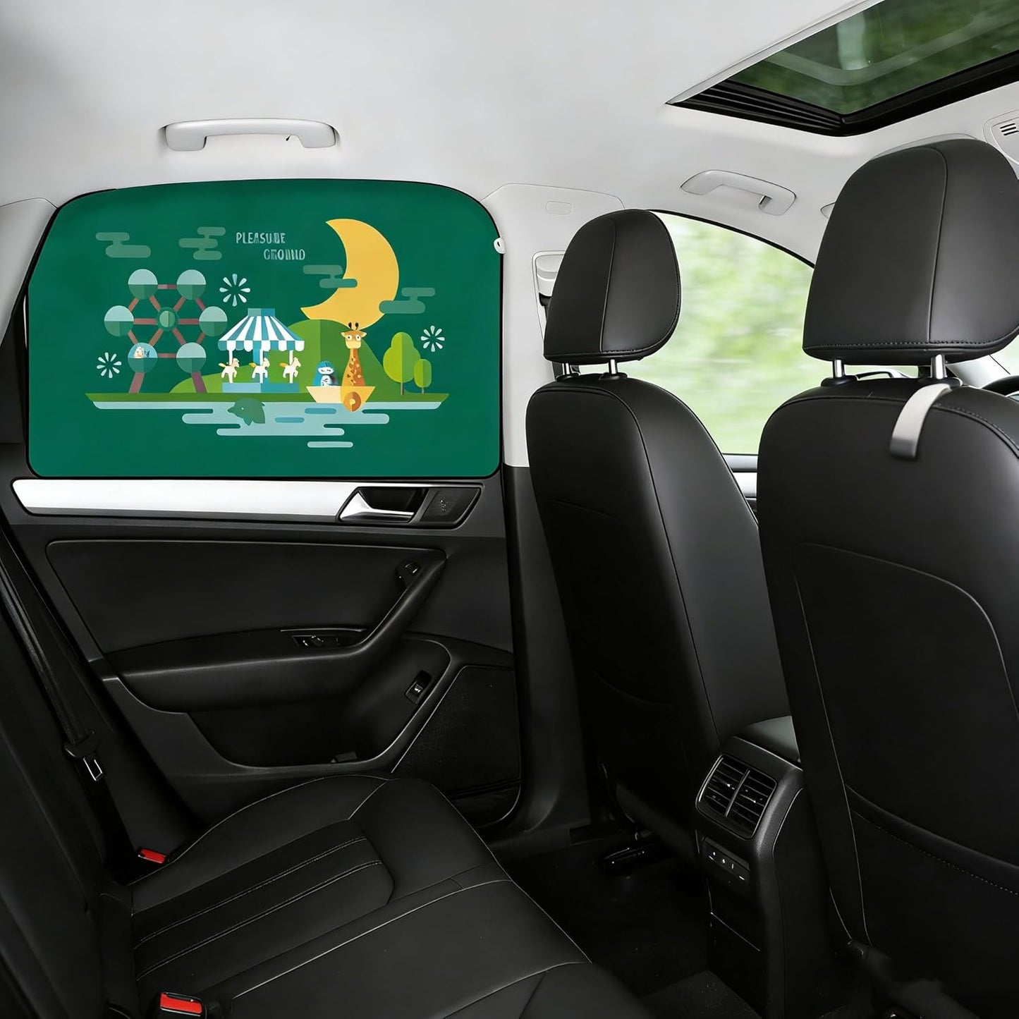 Magnetic Car Window Shade for Baby,Blackout Car Window Curtain,Car Shades for Side Windows,Sun Shade for Car Window baby,Cartoon Pattern Car Window Cover,UV Protection &Heat Blocking(Underwater World)