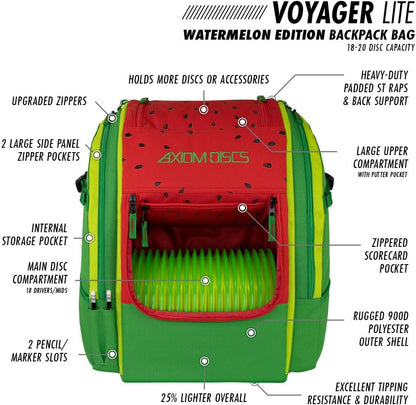 Axiom Discs Voyager Lite Backpack Disc Golf Bag (Choose Your Favorite Color)