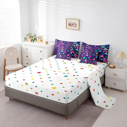 Erosebridal Chemical Equation Bed in a Bag Queen Comforter Set 7 Piece,Chemistry Bedding Sets Science Students Learning Gift Sheet Set with Comforter,Molecular Formula Education Bed Set - Colors B