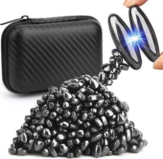 Slime Putty Set, Cool Fidget Magnet Ferrite Putty, Magnetic Stones Eggs with Rattle Oval Magnet, Novelty EDC Desk Gadget Slime Putty & Science Kit Gift
