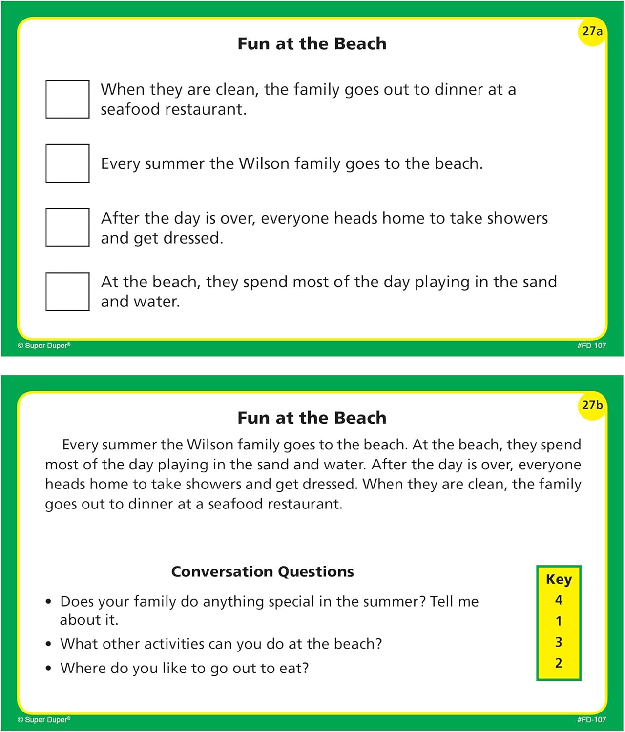 Super Duper Publications | Sequencing Events in Stories Fun Deck Flash Cards | Educational Learning Resource for Children