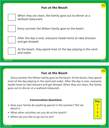 Super Duper Publications | Sequencing Events in Stories Fun Deck Flash Cards | Educational Learning Resource for Children