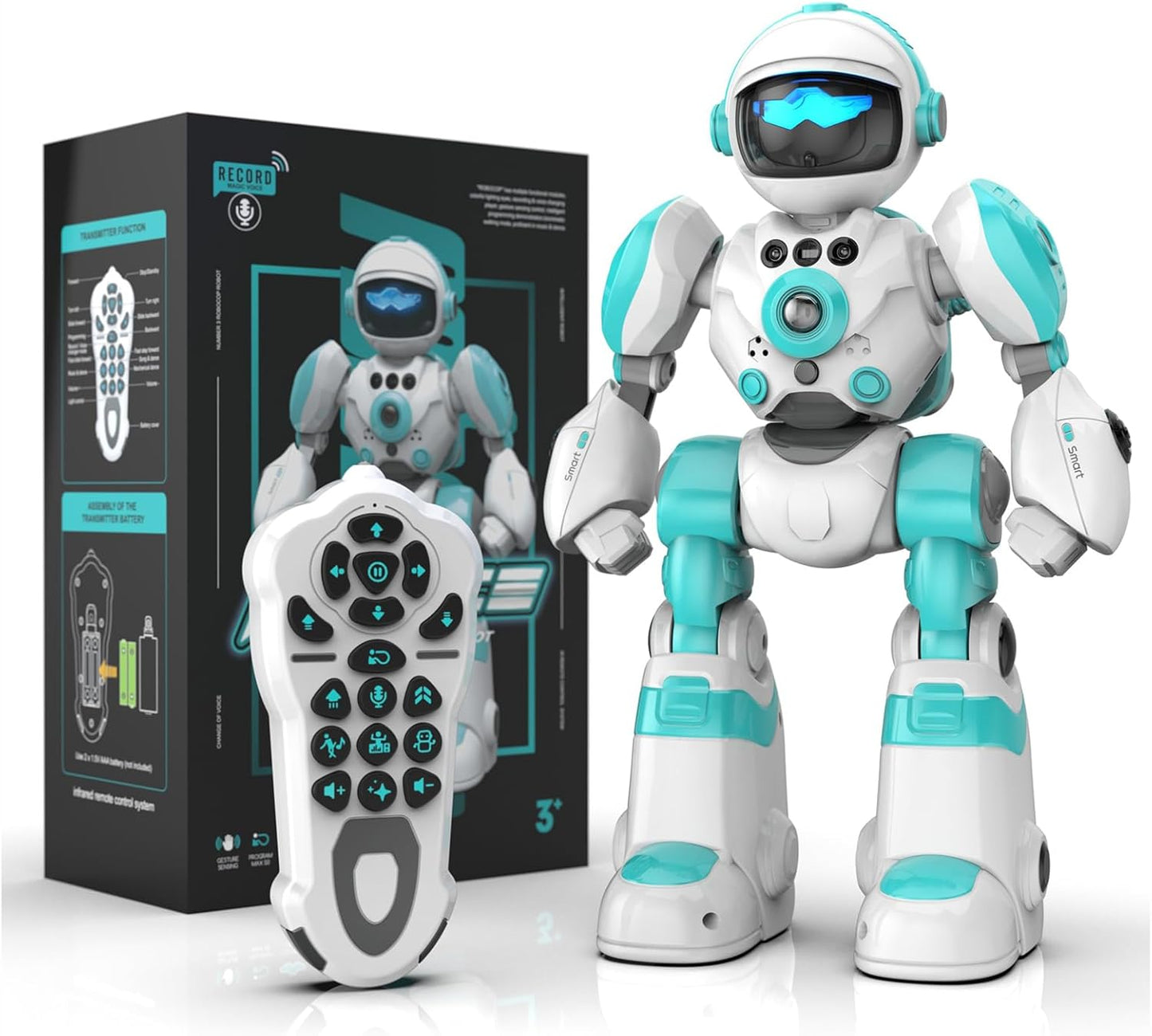 Toys for 3-8 Year Old Boys and Girls, Rechargeable Robot Toys for Kids with Recording Voice, Programming, Gesture Sensing, Singing, Dancing, RC Robot Birthday Gifts for Boys and Girls