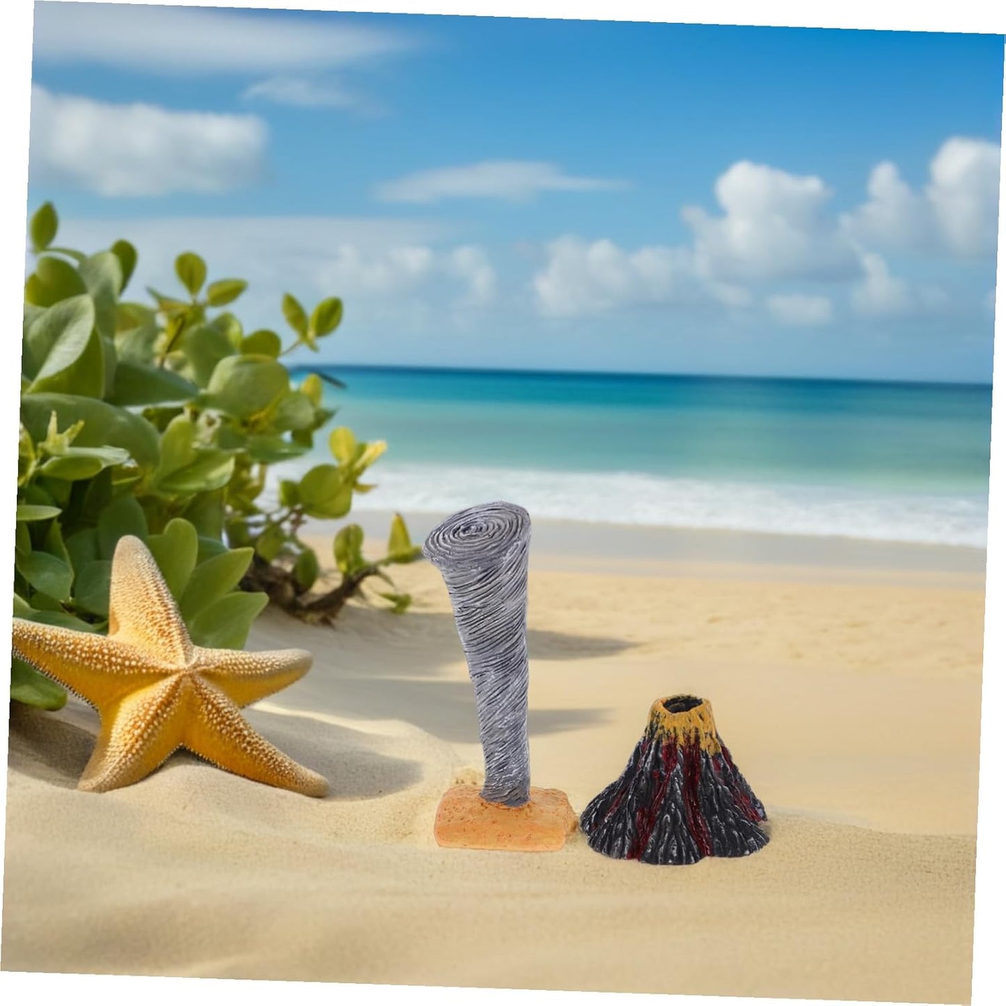 BESPORTBLE 2Pcs Realistic Volcano and Tornado Simulation for Educational Science Experiments Miniature Natural Disaster Models for Learning and Creative Exploration