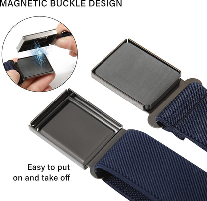 AWAYTR 3 PCS Kids Adjustable Magnetic Belts - Easy to Use Magnetic Buckle Belt for Boys and Girls