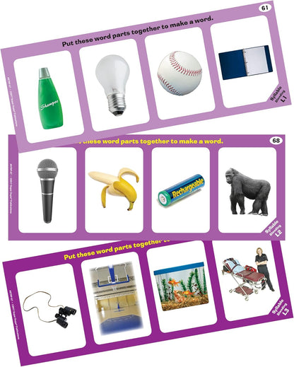 Super Duper Publications | Phonological Awareness Skill Strips® Photo Flash Cards | Educational Learning Resource for Children | Skills to Learn to Read | Activities for Auditory Processing Disorders