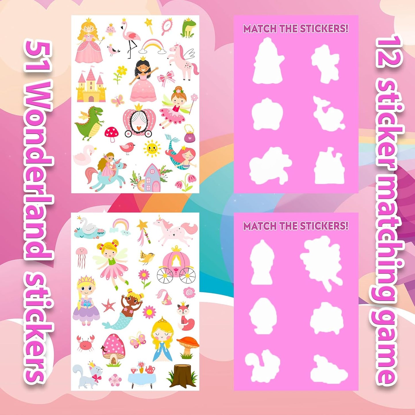 Jelly Sticker Books for Toddlers 2-4 Years, Reusable Sticker Book for Kids 1-3, Toddler Easter Basket Stuffers＆Travel Essentials Animals Stickers for Kids Toddler Plane Activities (Animals)