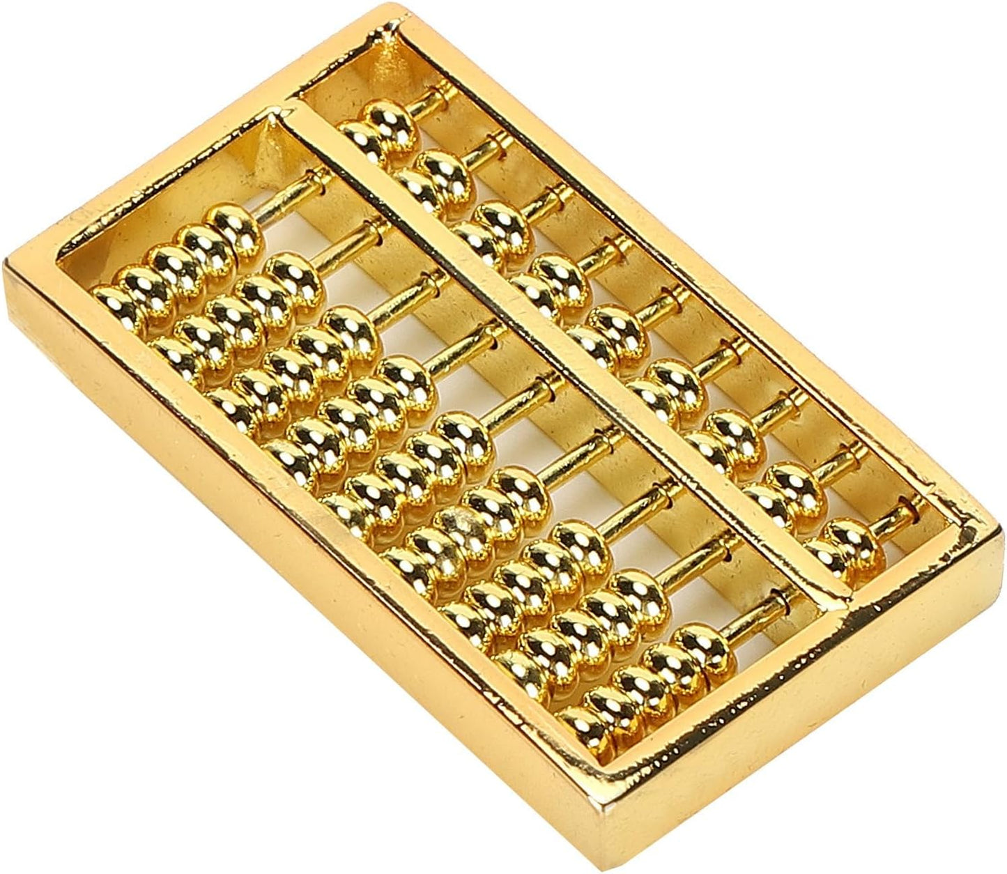 Zerodis Mini Brass Abacus, Chinese Math Calculating Tool, Exquisite Craftsmanship, 1.5in, for Kids and Adults Collection