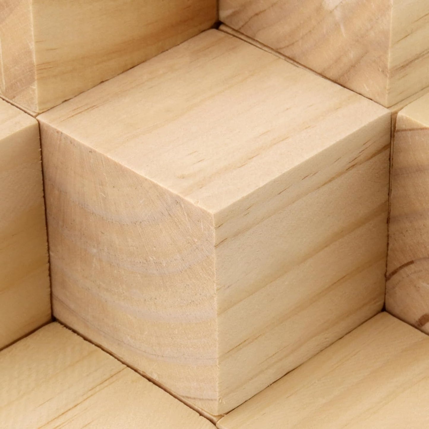 PINGEUI 70PCS 2 x 2 x 2 Inches Wooden Cubes, Unfinished Wooden Blocks, Small Solid Square Wood Craft Blocks for DIY Projects