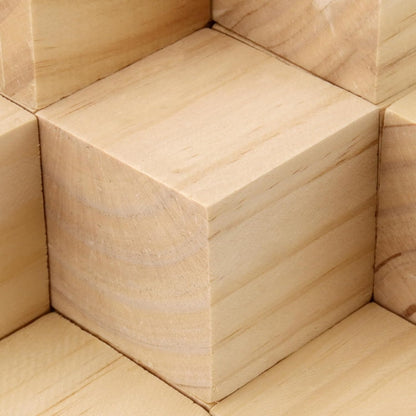 PINGEUI 70PCS 2 x 2 x 2 Inches Wooden Cubes, Unfinished Wooden Blocks, Small Solid Square Wood Craft Blocks for DIY Projects