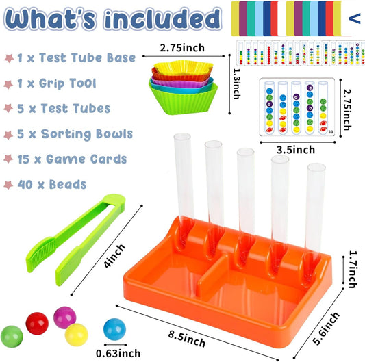 Counting and Color Sorting Toys, Preschool Kindergarten Learning Activities, Math Manipulatives Supplies Matching Games, Fine Motor Skills, Educational Montessori Toys for Kids 3 4 5 6 Year Old