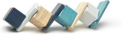 8 Piece Tegu Pocket Pouch Magnetic Wooden Block Set, Tints
